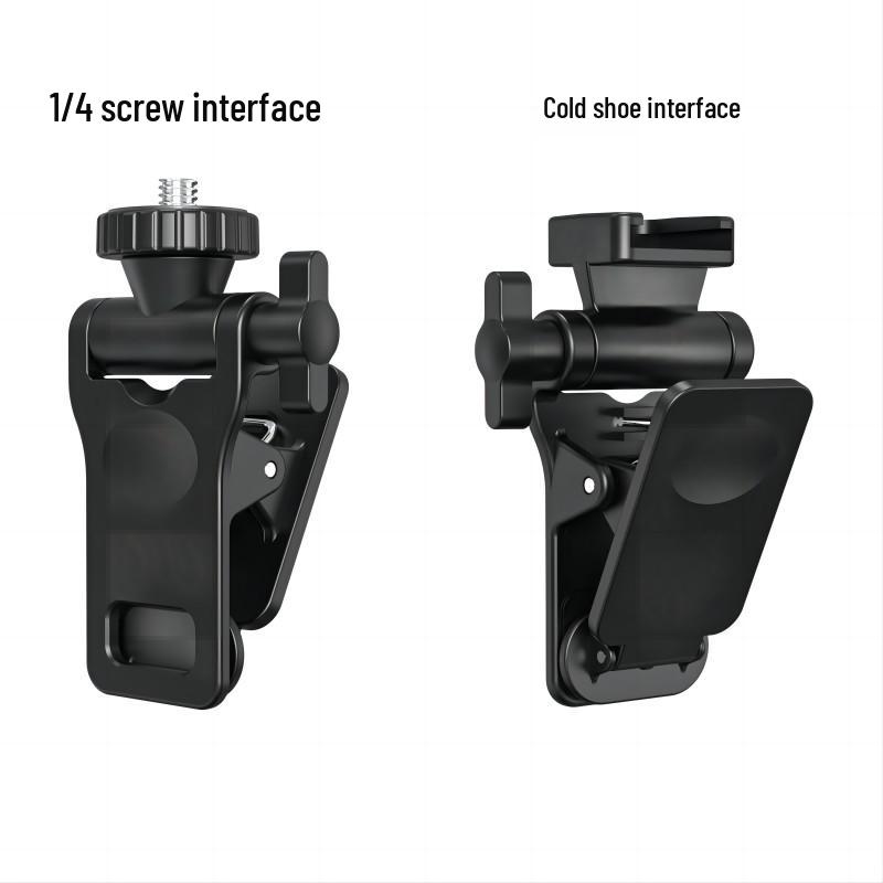 Universal Fill Light Phone Clip with 1/4 Interface, Cold Shoe Mount, Strong Grip for GoPro and Video Conferencing