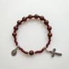 Glass Bead Baptism Religious Gift Catholic for Cross Rosary Bracelet for Women