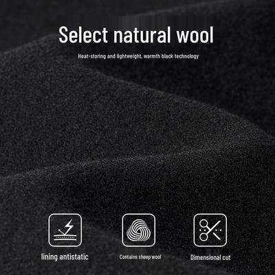 Men's Wool Blend Lapel Jacket