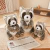 Raccoon Clock Cloak Plush Toy Cute Realistic Animal Plush Doll Kids