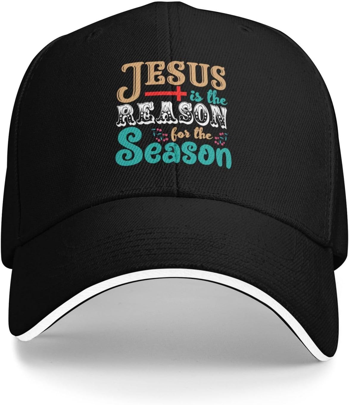 Jesus Is The Reason For The Season Baseball Cap Polyester Adjustable Snapback Hat Unisex Outdoor One Size