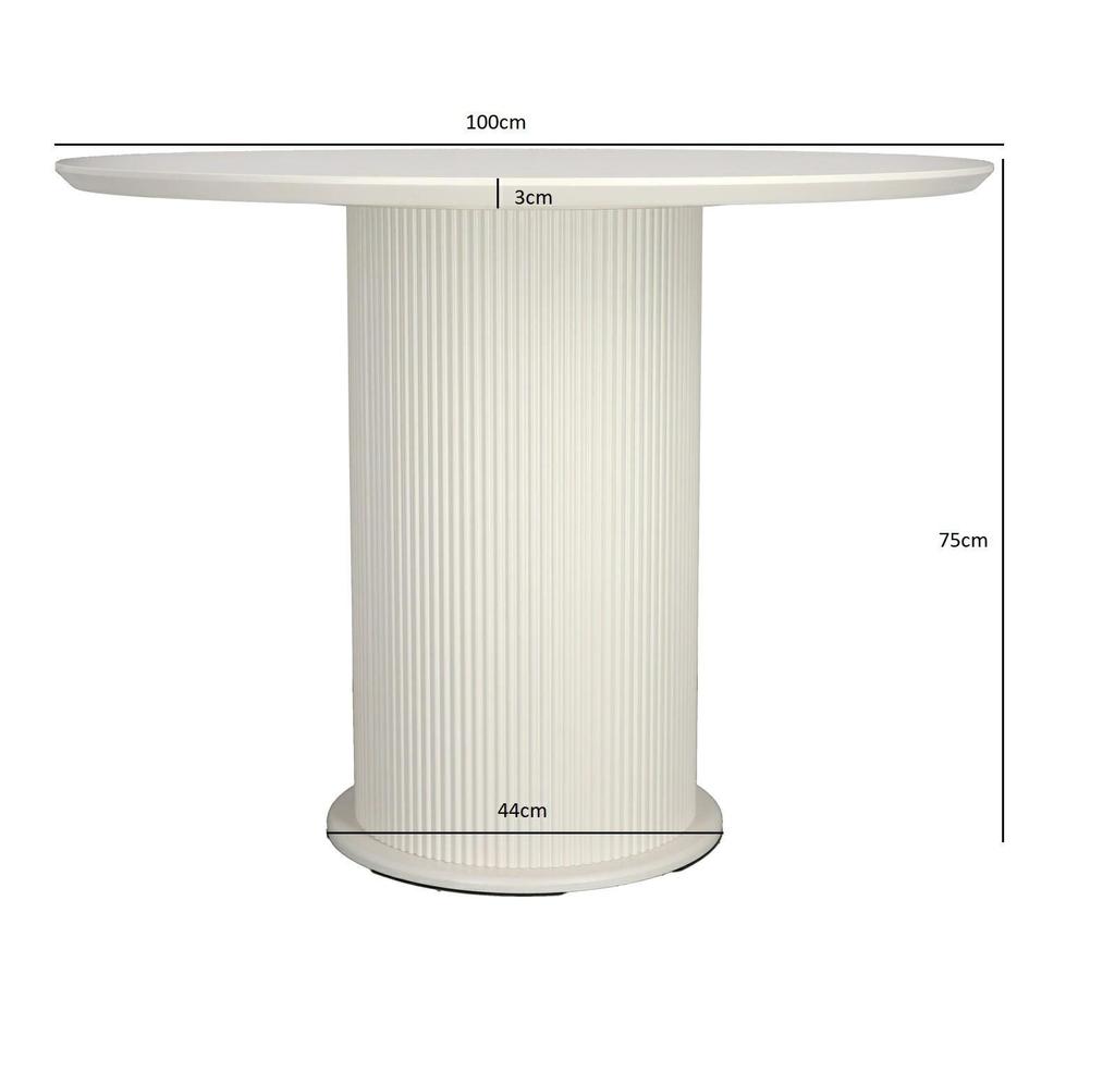 Elia Table 100cm ROUND | WHITE