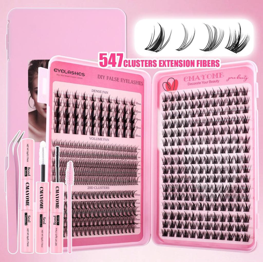 Cross-border Fairy Wheat Ear Lashes Set: Natural C Curl Segmented Voluminous Lashes