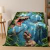 3D Illusion Pattern Hallucination Underwater Flannel Blanket Soft Warm Blanket Throw Blanket for Bedroom Living Room Bed Travel