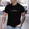 Heren Grappig Bedrukt Casual Tekst Alfabet Ronde Hals Sport Ademend Sneldrogend T-shirt