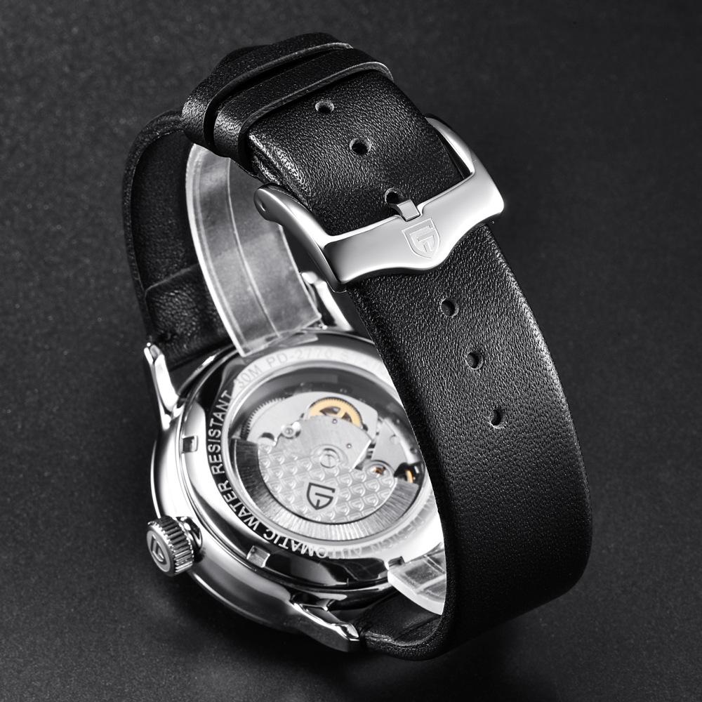 PAGANI New Men's Waterproof Genuine Leather Mechanical Watch 2770 - Trendy Business Style