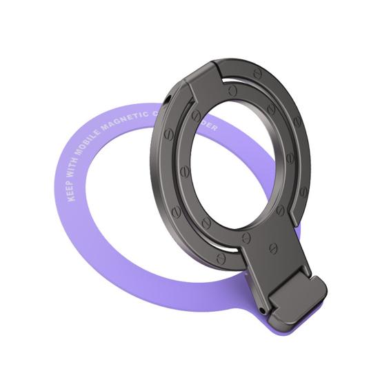 

Кольцевой держатель для телефона Магнитная вращающаяся на 360 градусов надежная присоска Ультратонкая подставка для телефона без помощи рук фиолетовый