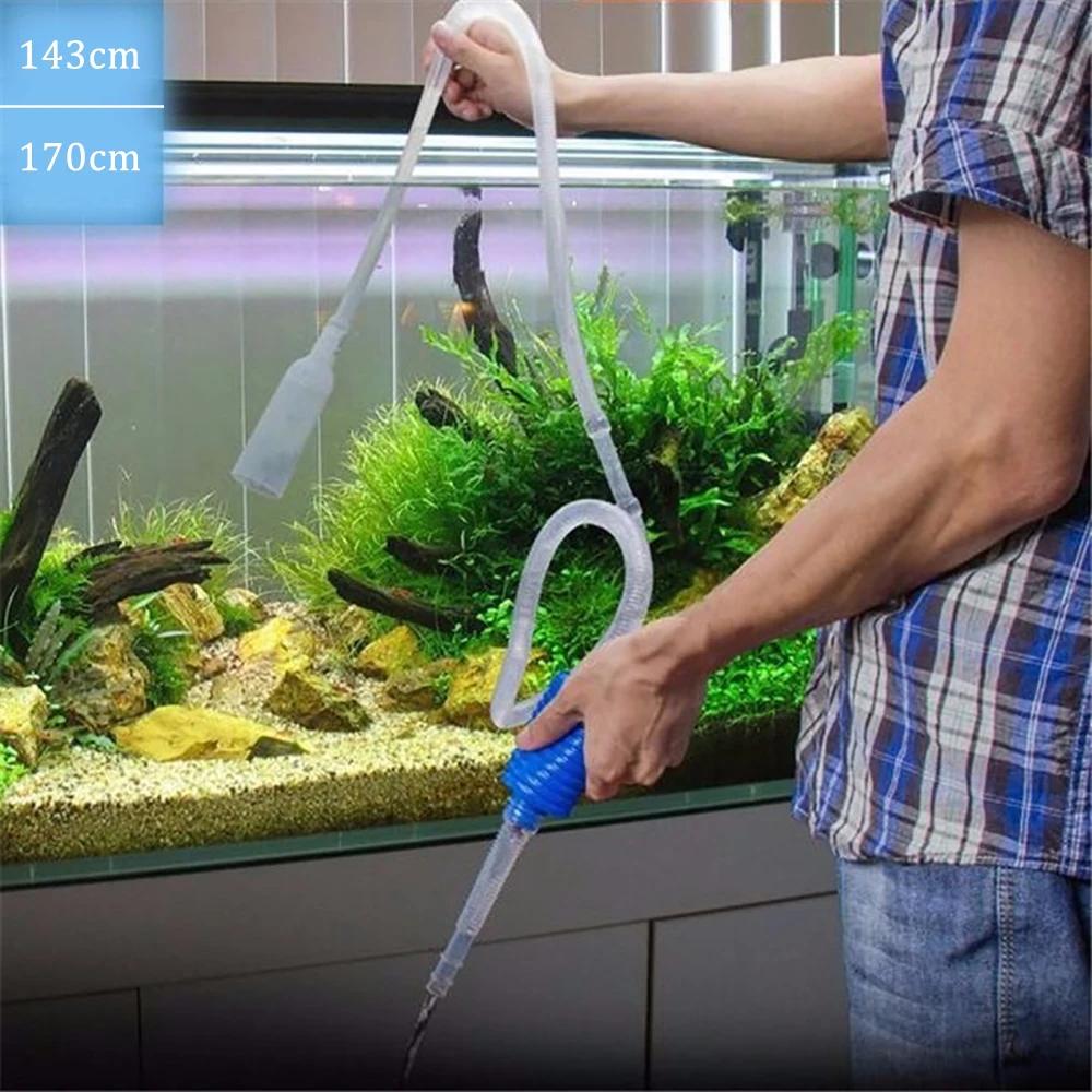 New Aquarium Siphon Fish Tank Syphon Vacuum Cleaner Pump Semi-automatic Water Change Changer Gravel Water Filter Acuario Accesso