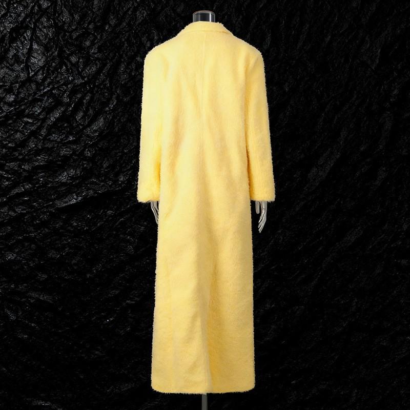Simple High-end Fashion Suit Long-sleeved Lapel Woolen Windbreaker Coat + Short Skirt Women