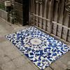 VIKAMA Sinise ja Valge Lillemustriga Ala Uksematt Sobib Sise-/Välitingimustesse Dekoratiivmattideks Kodu Kaunistus