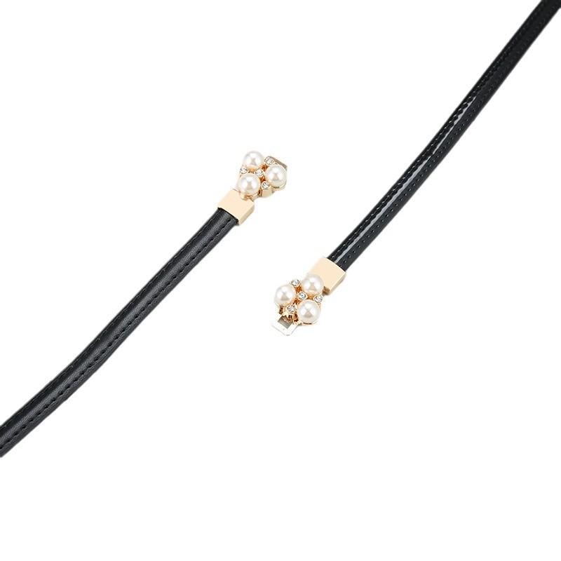 Elegant Leather Belt For Women With Alloy Buckle For Dress And Blouse Styling