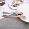 Luxury 6Pcs Dinner Fork Tableware Dinnerware 18/10 Stainless Steel Silverware Gold Kitchen Party Home Flatware Cutlery Set