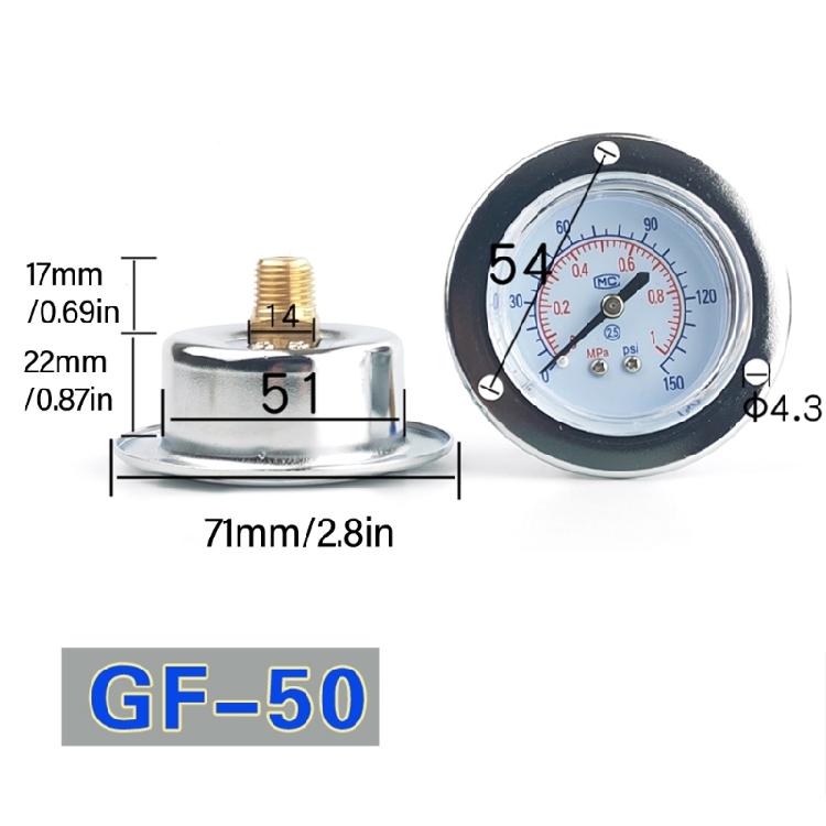 High Accuracy Pressure Measurement Gauges Equipment Maintenance Pressure Gauges Simple To Operate for Industrial Setting