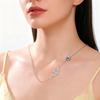 LIKGREAT Fatima Hand Necklace with Blue Evil Eye Stainless Steel Jewelry Lucky Aesthetic Turkish Jewelry Amulet Gift for Women