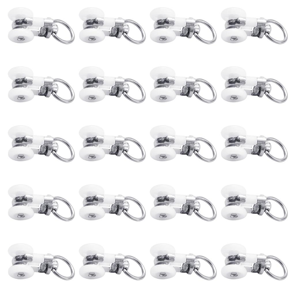 20pcs Aluminum Alloy Curtain Gliders For Ceiling Mounting And Noise Reduction In Any Room Curtain Movement