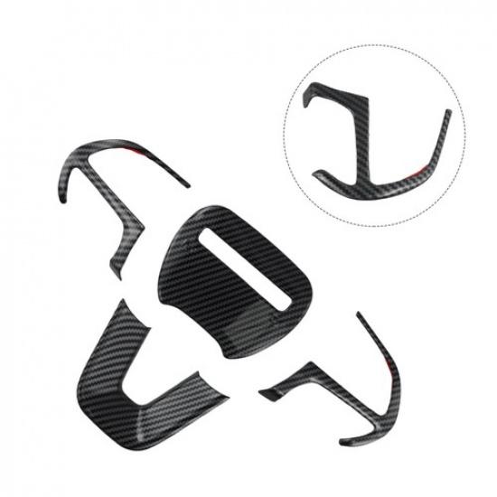 Carbon Fiber Steering Wheel Cover Trim for Dodge for Challenger Charger 2015-21
