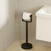 Modern Simple Bathroom Tissue Holder, Floor Standing Toilet Paper Stand with Heavy Base, Stainless Steel Rustproof