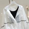 Mode Sommer Sonnencreme Hoodie Damen Locker Bedruckt UV-Schutz Jacke Lässig Sonne mit Kapuze