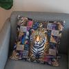 2D Buntes Leopardenmuster Dekorative Kissenhülle Muster Kissenbezug Geeignet für Sofa Schlafzimmer Auto Kissenbezug