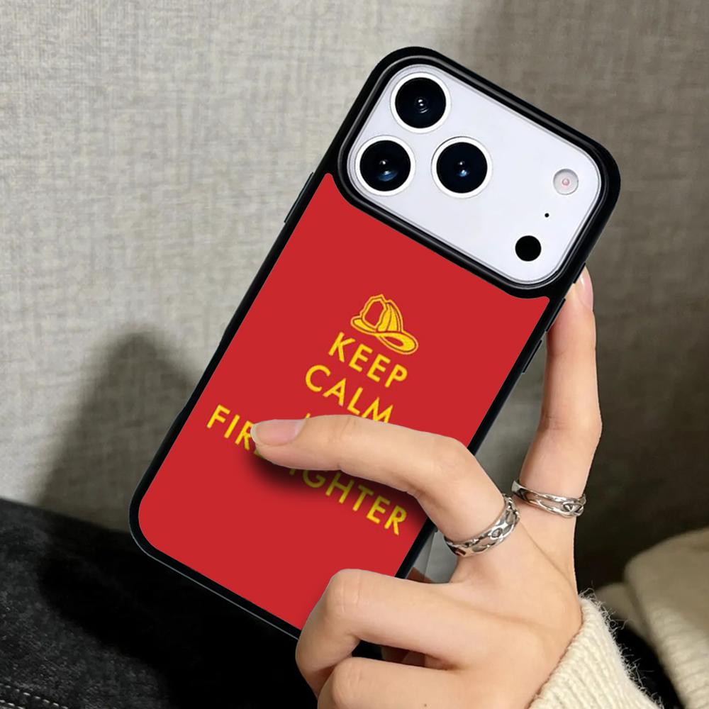 Capa Case for iPhone 17 Air 16 Pro Max 15 Plus 11 13 Mini 14 12 Back Phone Cover Firefighter Fireman Fire Helmet