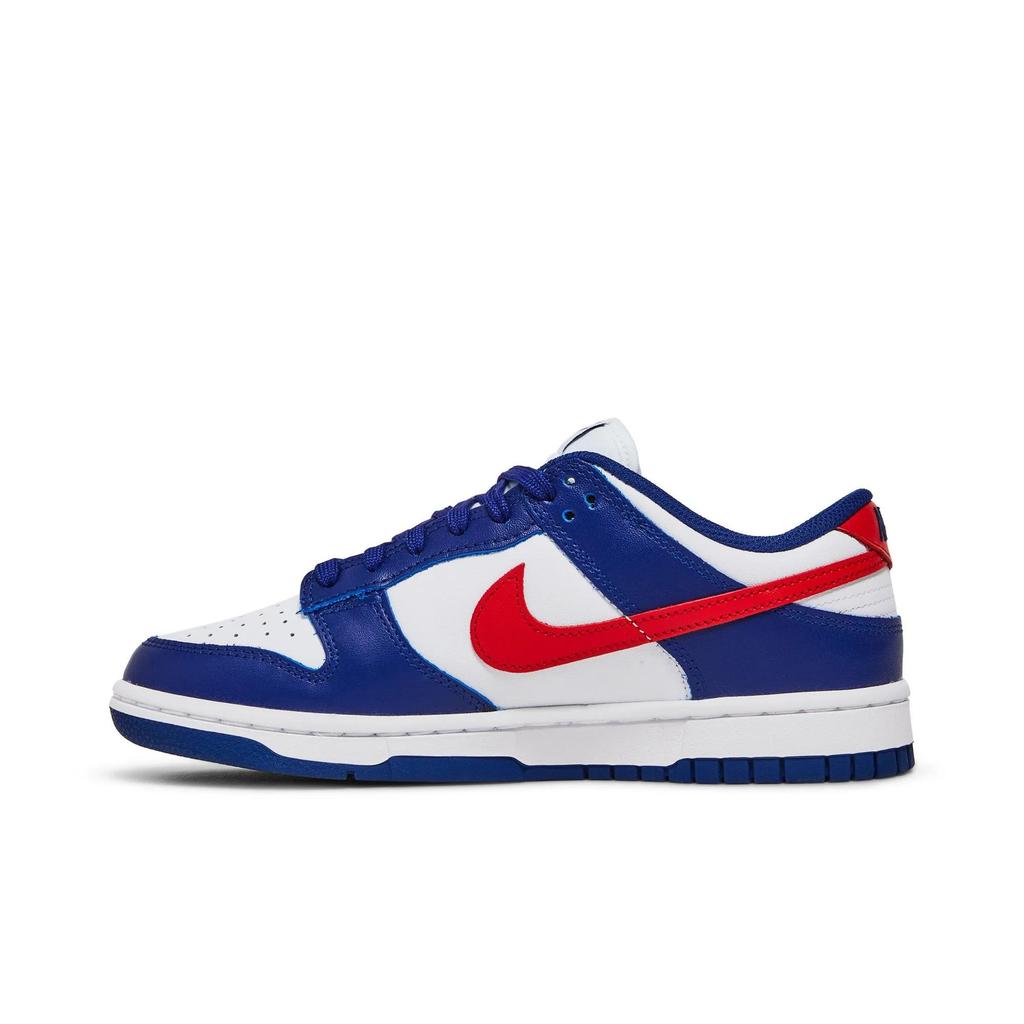 Nike Womens Dunk Low 'USA' (women's sizes) White / Royal / University Red Skate Shoes DD1503 119