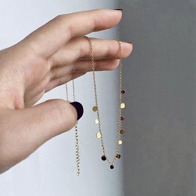 316L Simple acier inoxydable rond petit pendentif collier acier titane vente en gros colliers pour femmes