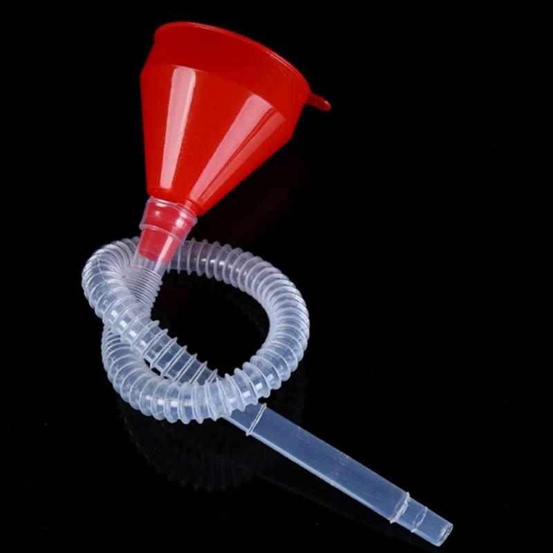 Universal Car Refueling With Filter Pipe Handle Set Long Mouth Oil Funnels Anti-Splash Plastic Engine Funnel Motorcycle Car