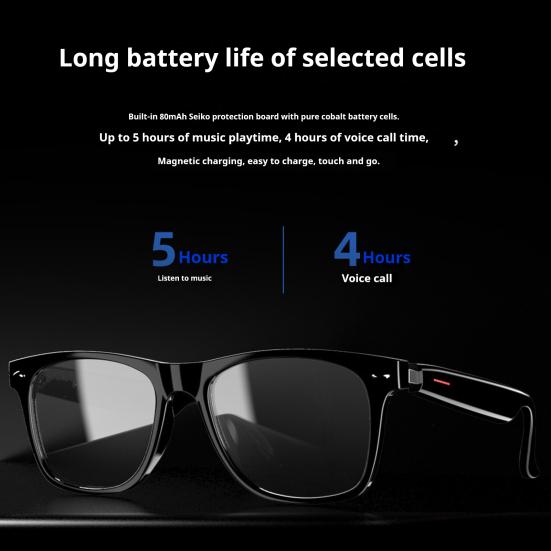 Chytré brýle Otevřené ucho Zvuk Mikrofon Reproduktor Hlasový asistent Hands-free hovory Potlačení hluku Muži Ženy Kompatibilní s Bluetooth Audio Kamera Brýle