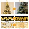 Christmas Tree Ribbon Fairy Lights, Indoor DIY Lace Bows String Light Battery Powered Twinkle for Christmas Tree New Year Decor