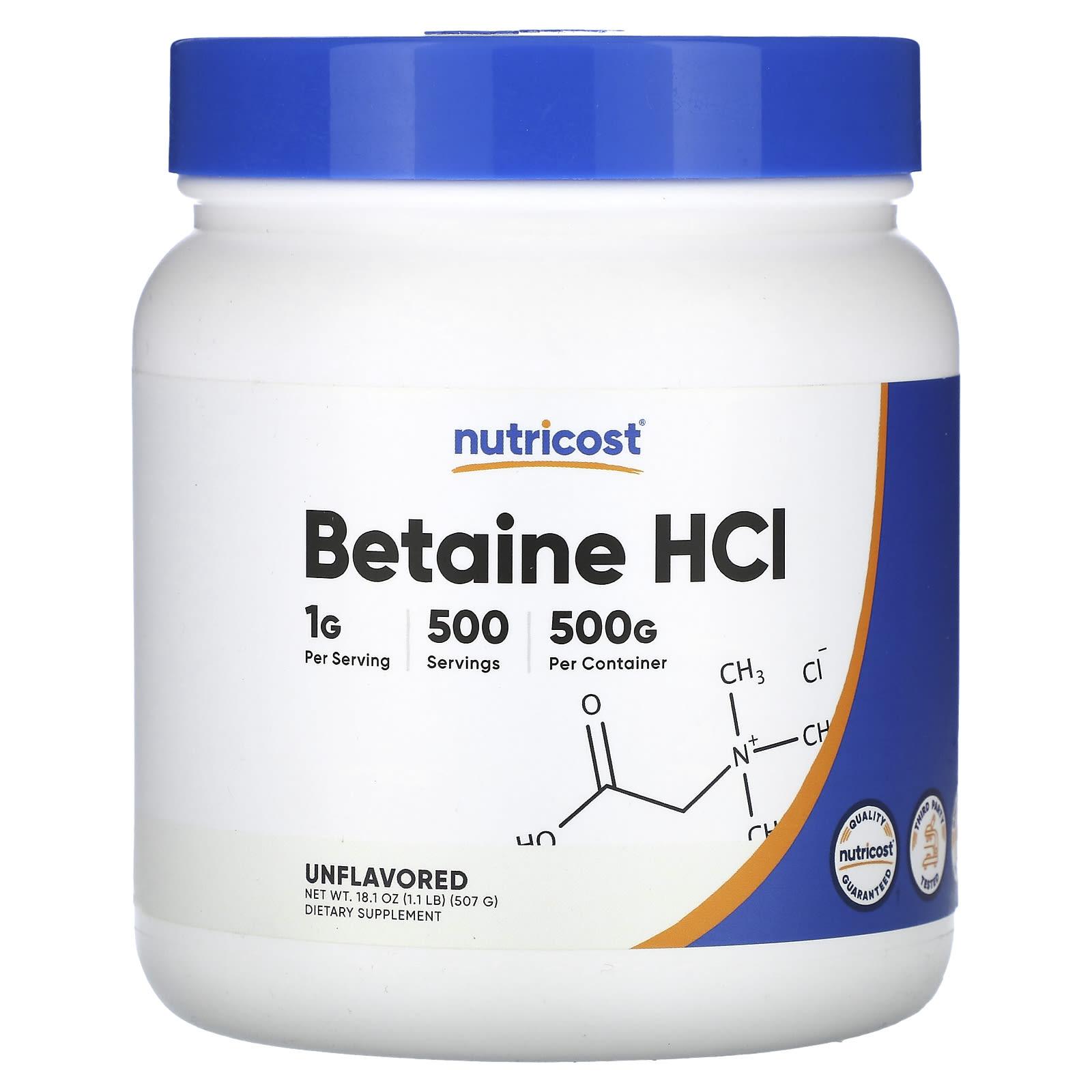

Betaine Hci, Unflavored, 507G (1.1Lb)