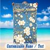 Floral Garden Theme Beach Towel Personalized Custom Name & Text Soft Quick Dry Beach Towel for Swimming Travel
