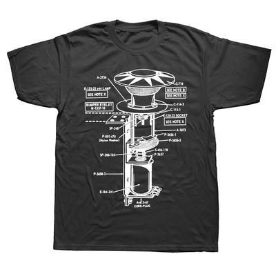 T-shirt Schéma de Bumper de Flippers pour Homme Amoureux des Machines à Flippers 100% Coton Hauts Manches Courtes Col Rond Drôle Idée Cadeau
