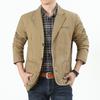 Herren Baumwollblazer: Frühling/Herbst Lässiger Uni-Farben Trend, Übergröße verfügbar.