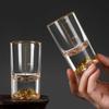 6pcs Set 50ml Luxury Golden Edged Wine Glass Set Thick Bottom Spirits Cup Creative Golden Mountain Shot Glass Brandy Liquor Mugs