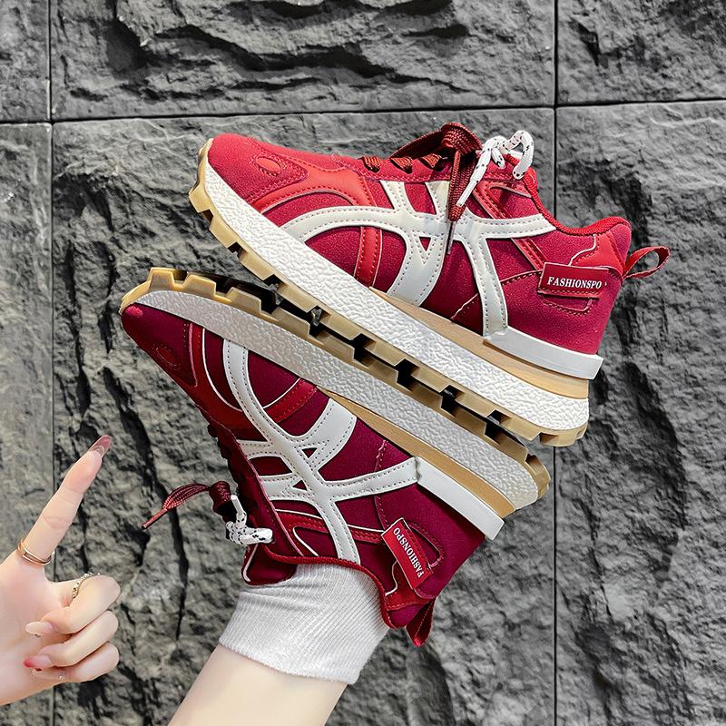 Popular Forrest Gump Shoes Women's Ins2025 Autumn New Muffin Sole Small Women's Shoes Casual Versatile Transport Dad Shoes