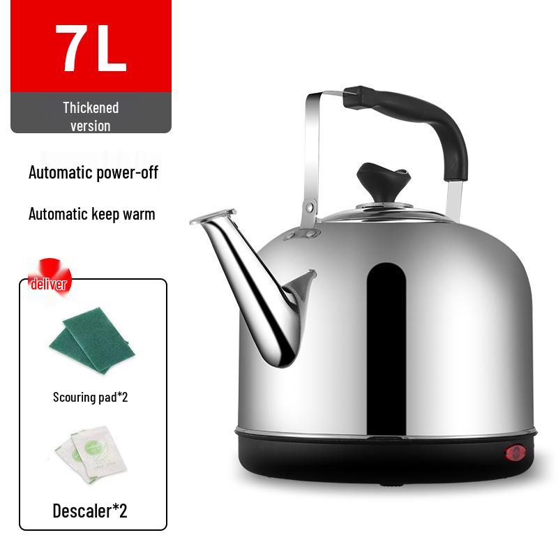 Elektrischer Wasserkocher aus 304 Edelstahl mit automatischer Abschaltung, großem Fassungsvermögen, lebensmittelecht, ideal für den Heimgebrauch
