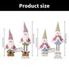 Christmas Standing Doll with Extendable Legs Plush Santa/Snowman Decoration Handmade Holiday Tabletop Display Ornament