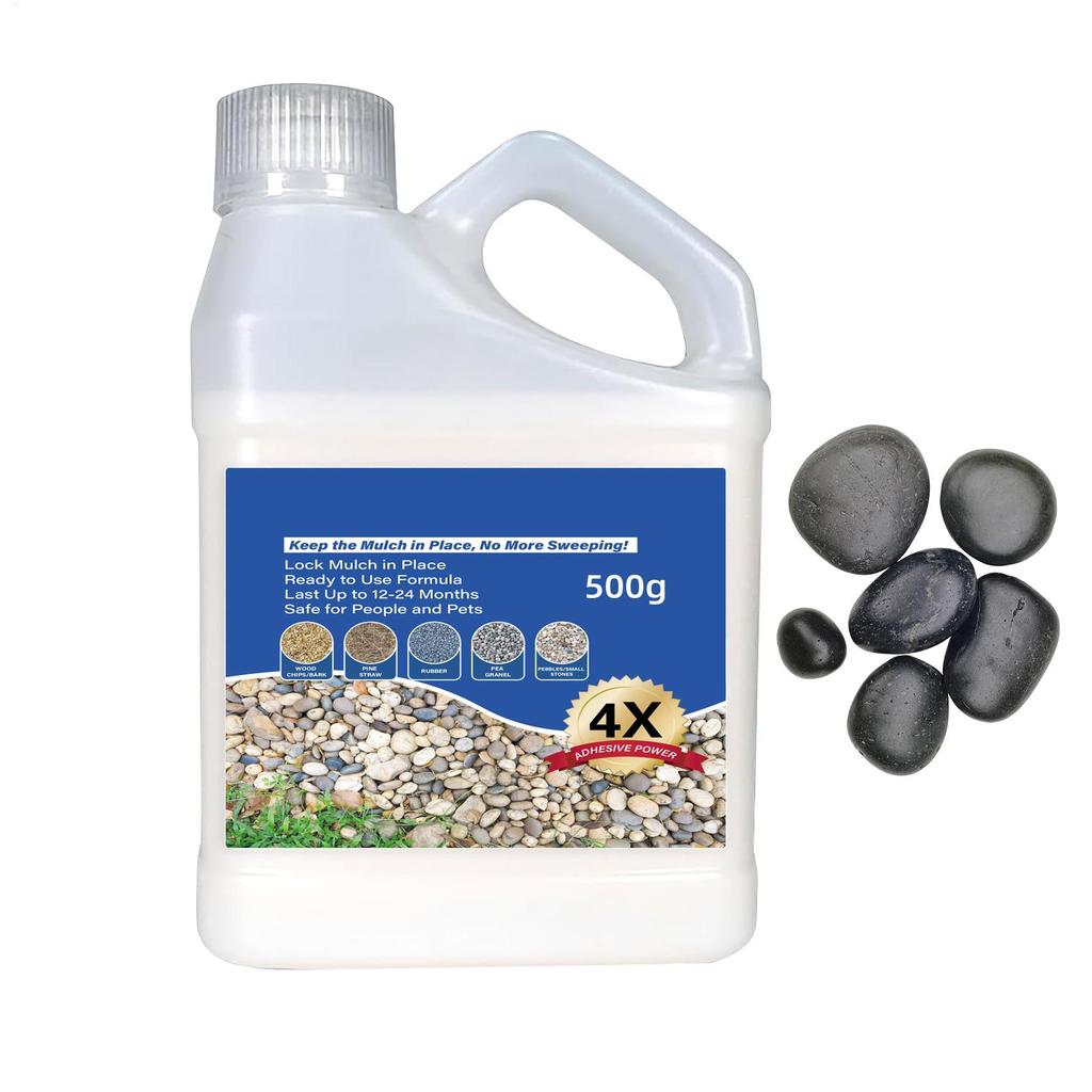 500g Colla per Ghiaia Per Paesaggistica Legante Forte Sicuro Adesivo Ghiaia Pisello Colla Roccia Appiccicosa Pacciamatura Rocciosa Adesivo Roccia Asciugatura Rapida
