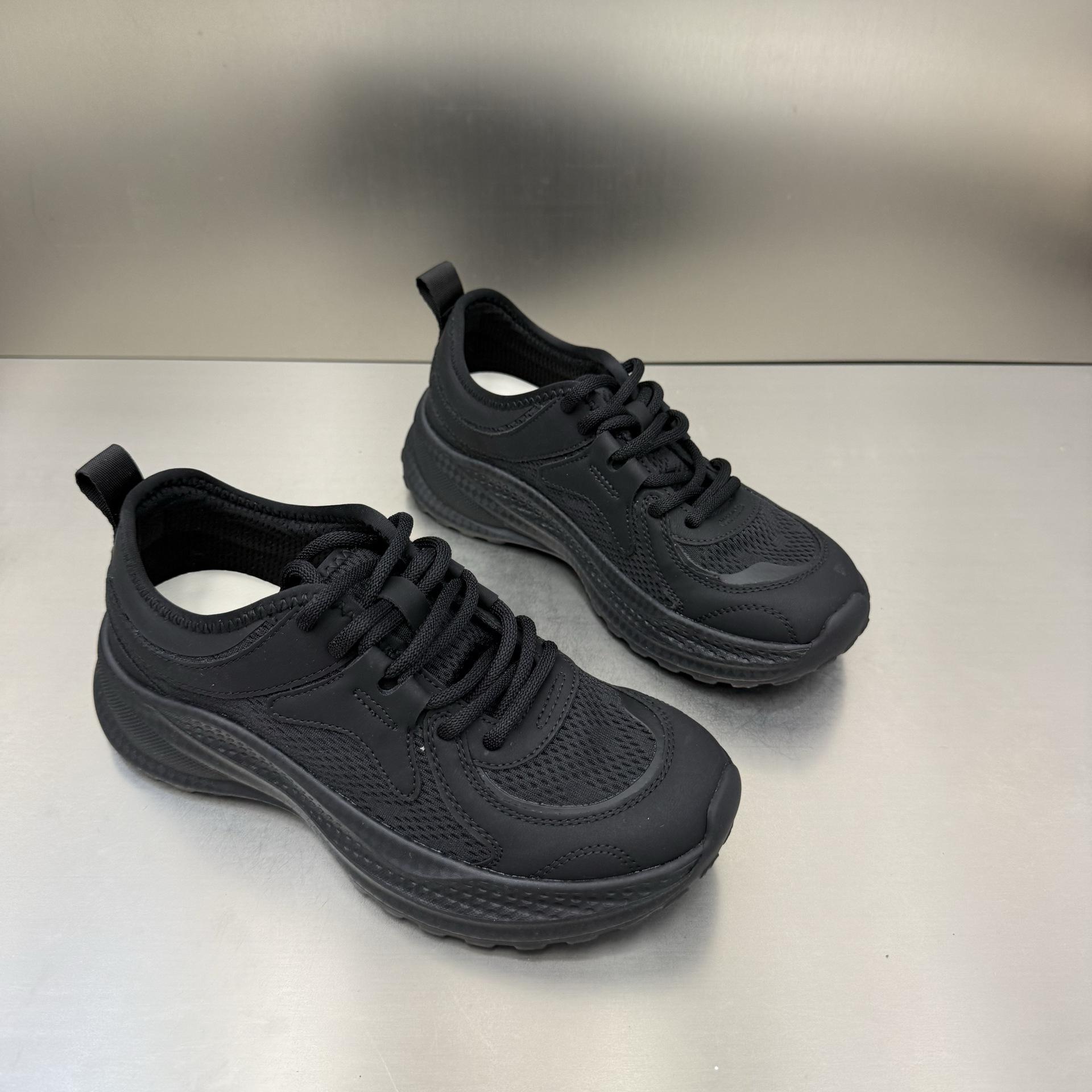 

[Fanfna] 2025 summer ultra-light soft-soled breathable net sports and leisure shoes women s light Forrest Gump shoes trendy shoes 40 чёрный