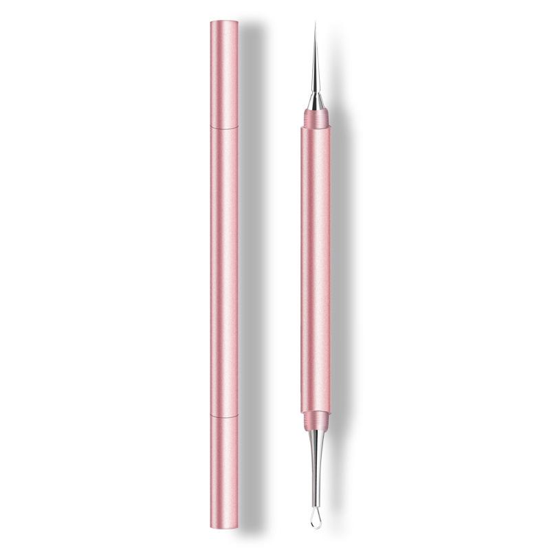 Double-Ended Acne Blackhead Removal Needles Pimples Blackhead Clip Beauty Artifact Blemish Extractor Remover Needle Tool светло-розовый