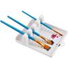 1pc-Paint Brush Rest Holder White Plastic 4 Slots Paintings Brushes Rests Drip Tray Pad for Watercolor Oil Acrylic Painting