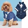 Wedding Cats Dogs Tuxedo Shirt with Bowknot Collar Clothes Outdoor Walking Dogs Cats Multiple Color Jumpsuit Comfortable