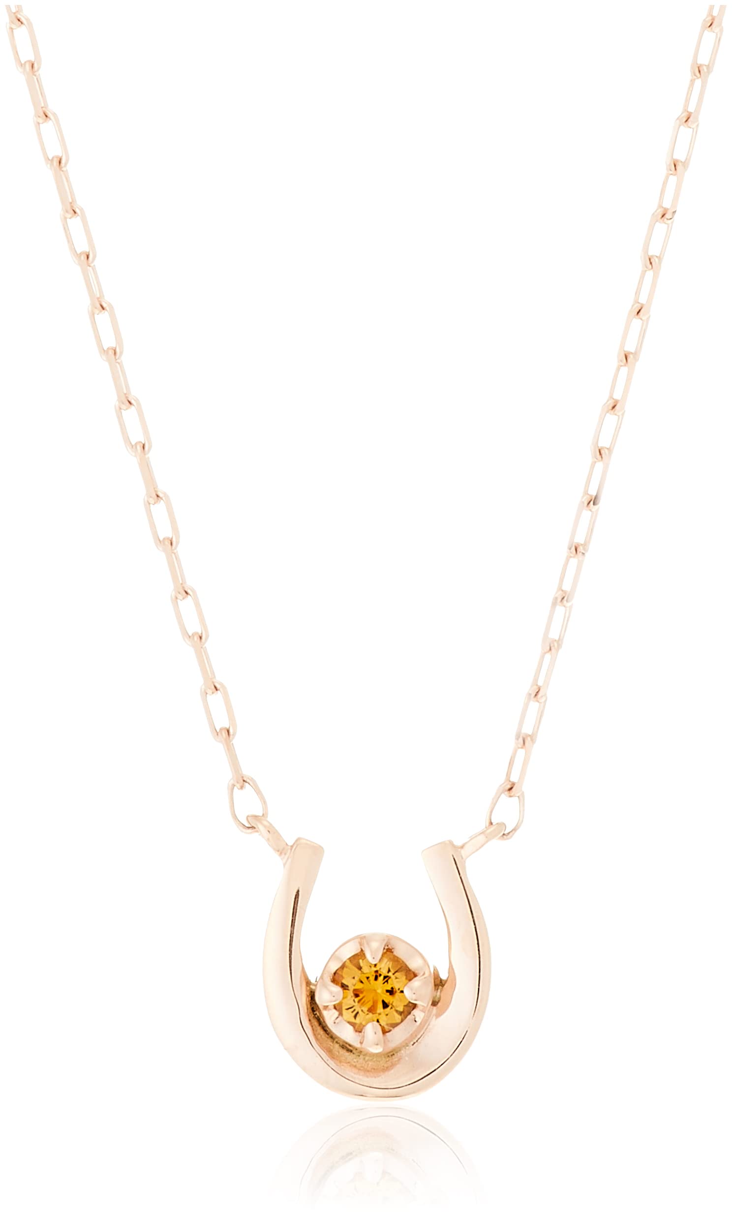 

November Birthstone K10 Pink Gold Necklace 112136123106 [Yondo Sea] Women s