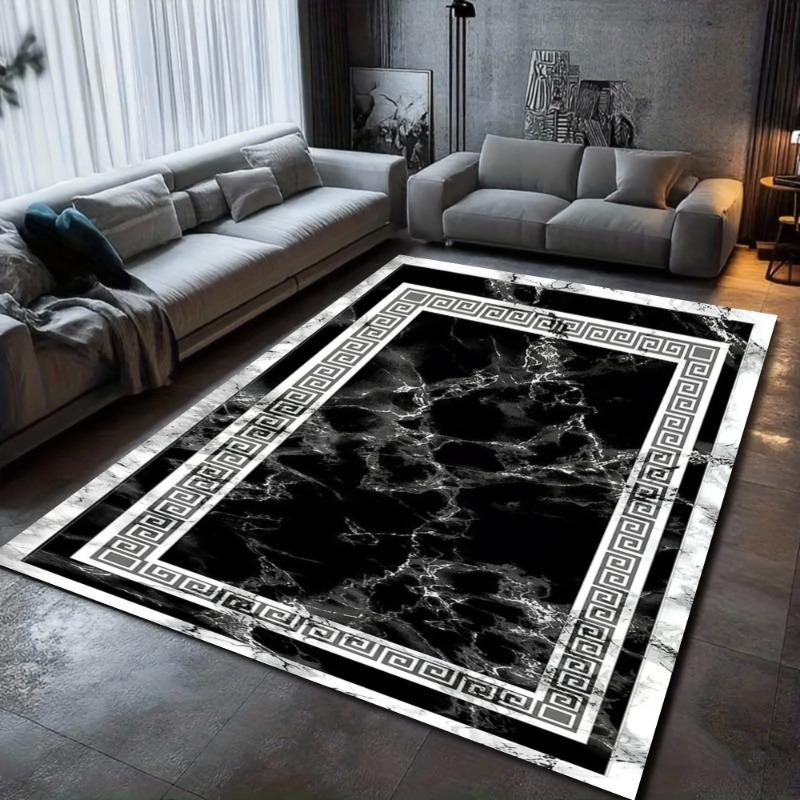 Modern Chinese Area Rug Traditional Geometric Pattern Home Decor Carpet Soft Non-slip Floor Mat for Living Room Bedroom