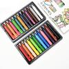 12-color and 24-color Triangular Crayons Children's Drawing and Doodling Colored Washed Crayons Crayon Stationery