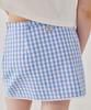 Ronron Torchon Lace Check Mini Skirt Soft Blue