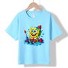 XH43 MINISO 2026 Summer New Printed Cotton Round Neck T-shirt for Children Aged 1-16, Boys and Girls
