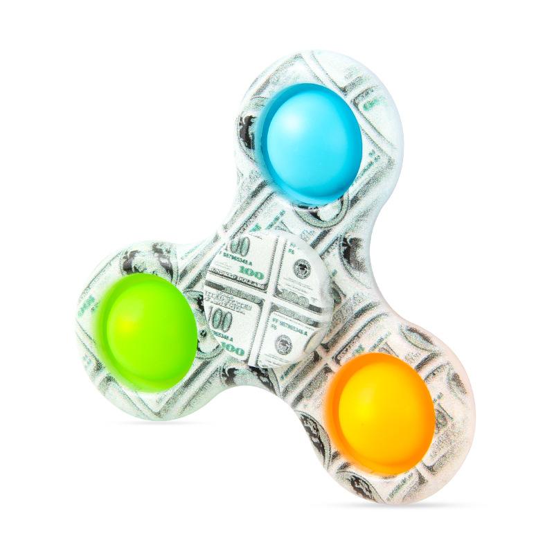 Nou Giroscop de Decompresie Ciudat pentru Degete Imprimare UV Camuflaj Control Șobolani Pionier Bule Muzicale Giroscop de Deget Jucărie Fabrică