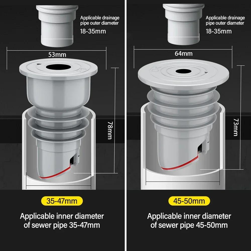 Silicone Drains Kitchen Sink Plug Sewer Pipe Sealing Ring Water Plug Floor Drain Shower Drainer Stopper Bathroom Accessories