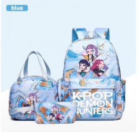 Kpop Witch Hunter Backpack Lunch Bag Pencil Case Set Anime Fashion Student School Bag